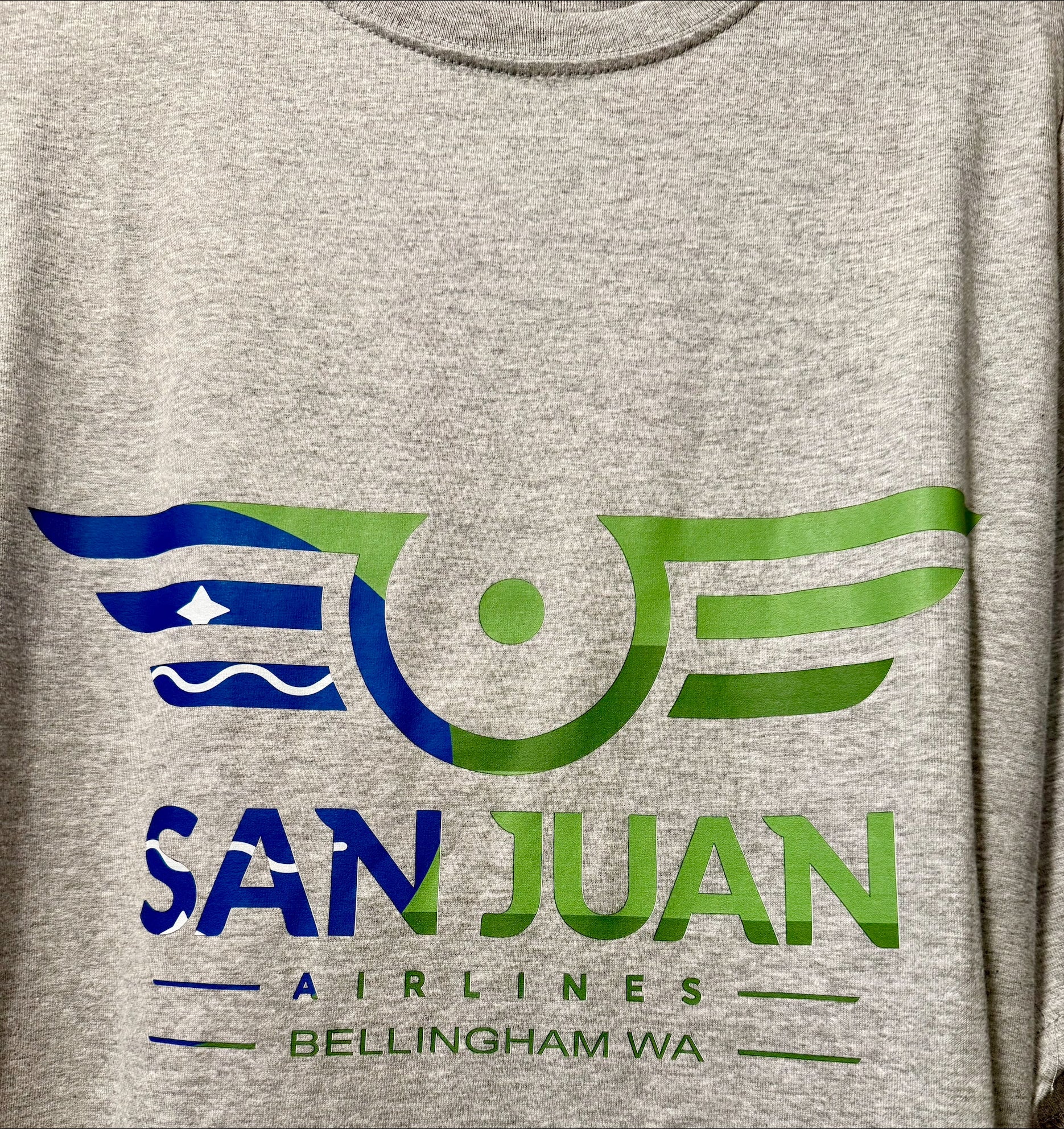 SJA - Light Grey T-Shirt with Flag Colors